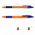 превью Ручка шариковая масляная автоматическая с грипом ERICH KRAUSE «U-209 Orange», СИНЯЯ, узел 1.0 мм, линия письма 0.3 мм
