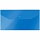 Папка-конверт на кнопке OfficeSpace С6 (135×250мм), 150мкм, полупрозрачная, синяя
