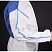 превью Комбинезон одноразовый с капюшоном белый/синий Lakeland MicroMAX NS CoolSuit (размер 46-50, М, EMNC428)