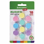 Магниты 20 мм, НАБОР 10 шт., «MACAROONS», BRAUBERG KIDS, блистер