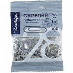 Скрепки 28 мм Глобус металлические оцинкованные  (100 штук в упаковке)
