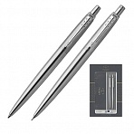 Набор письменных принадлежностей Parker Jotter Stainless Steel (шариковая ручка, карандаш)