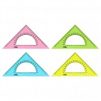 Треугольник 45°, 16см Стамм «Neon Cristal», с транспортиром, ассорти