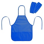 Фартук с нарукавниками для уроков труда ПИФАГОР, 3 кармана, уменьшенный размер, 39×49 см, синий