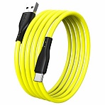 Кабель S21 USB – Type-C, 1 м, 3 А, SMARTBUY, для зарядки и передачи данных, желтый, 93409