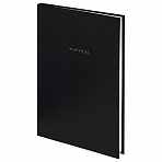 Блокнот БОЛЬШОЙ ФОРМАТ 200×290 мм, А4, 80 л., твердый, клетка, BRAUBERG «Minimal», черный