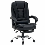Кресло офисное CROMEX «Chill MS-005», с функцией вибромассажа, подножка, экокожа, черное