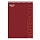 Блокнот БОЛЬШОЙ ФОРМАТ (200×290 мм) А4, 80 л., гребень, картон, жесткая подложка, клетка, ОФИСМАГ, красный