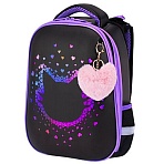 Ранец BRAUBERG SHINY, 2 отделения, с брелком, Pretty face, 38×28х14 см