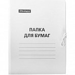 Папка для бумаг с завязками OfficeSpace, картон немелованный, 220г/м2, белый, до 200л. 