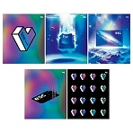 Тетрадь 60л., А5, клетка BG «Клавиша», микро sandy-touch лак