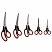 превью Ножницы BRAUBERG SOFT GRIP НАБОР 5 штук (140170190220240 мм)эргономичные черно-красные ручкиВЫГОДНАЯ УПАКОВКА238410