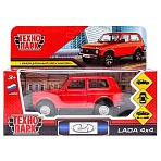 Машина игрушечная Технопарк «Lada 4×4», LADA, металл., 12см, красный, инерционная, с подвижными элементами