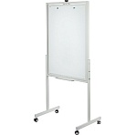 Флипчарт магнитно-маркерный/пробковый Комус 70×100 двусторонний, на роликах
