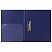 превью Папка с боковым металлическим прижимом и внутренним карманом BRAUBERG "Диагональ", темно-синяя, до 100 листов, 0,6 мм