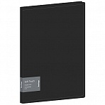 Папка с 30 вкладышами Berlingo «Soft Touch», 17мм, 700мкм, черная, с внутр. карманом