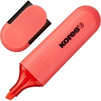 Маркер текстовыделитель Kores BRIGHT LINER PLUS, скош након, 0.5-5 мм, красн