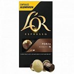 Кофе в капсулах L'OR «Espresso Forza», капсула 5.2 г, 10 алюм. капсул, для машины Nespresso