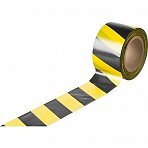 Лента оградительная желтая/черная 50 мм х 250 м