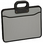 Папка-портфель 3 отделения OfficeSpace, А4+, 390×315×120мм, на молнии, серый