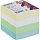 Блок для записей Attache Economy на склейке 8×8х7.2см цветной черед. с белым