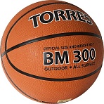 Мяч баск. TORRES BM300, B02017, р.7, резина, нейлон. корд темнооранж-черн