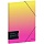 Папка для тетрадей на резинке Berlingo «Radiance» А5+, 600мкм, желтый/розовый градиент, с рисунком