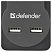 превью Сетевой фильтр Defender DFS 755 5 розеток 5.0м, 2xUSB, 2.1A, черный