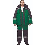 Костюм рабочий зимний муж з03-КПК зел/черн (р.64-66) 194-201