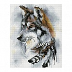 Алмазная мозаика ТРИ СОВЫ «Волчья мудрость», 40×50см, холст, картонная коробка с пластиковой ручкой