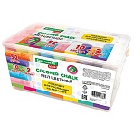 Мел в ведерке для рисования на асфальте 52 штуки, цветной круглый, BRAUBERG KIDS