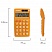 превью Калькулятор карманный ЮНЛАНДИЯ (138×80 мм) 8 разрядов, двойное питание, ОРАНЖЕВЫЙ, блистер, 250457