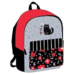 Рюкзак ArtSpace Street «Black Cat with Flowers», 40×29×18см, 1 отделение, 1 карман
