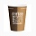 Чашки одноразовые для кофе OfficeClean, эконом, ПП, бело-коричневые, 200мл, хол/гор, уп. 50шт. 
