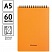 превью Блокнот А5 60л. на гребне OfficeSpace «Neon», оранжевая пластиковая обложка