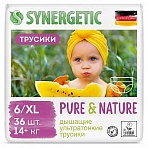 Подгузники-трусики Synergetic Pure&Nature размер 6 (ХL) 14+ кг (36 штук в упаковке)