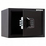 Сейф мебельный BRABIX «SF-230EL», 230×310×250 мм, электронный замок, черный, 291147