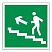 превью Знак эвакуационный «Направление к эвакуационному выходу по лестнице НАЛЕВО вверх», квадрат
