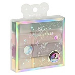 Набор текстовыделителей MESHU «Shiny», 04цв., пастельные цвета c глиттером, 1-5мм, ПВХ бокс, европодвес
