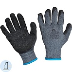 Перчатки трикотажные с дв. латекс. JetaSafety JL-101-XL серые рXL (12пар/уп)