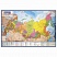превью Карта России политико-административная 101×70 см, 1:8.5М, интерактивная, европодвес, BRAUBERG