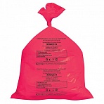 Мешки для мусора медицинские, в пачке 50 шт., класс В (красные), 30 л, 50×60 см, 15 мкм, АКВИКОМП