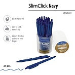 Ручка шариковая автоматическая BRUNO VISCONTI SlimClick NAVY, СИНЯЯ, линия 0.4мм, 20-