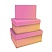 превью Набор прямоугольных коробок 3в1, MESHU «Yellow-pink gradient», (19×12×7.5-15×10×5см)