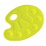 превью Палитра для рисования ЮНЛАНДИЯ желтая, овальная, 6 ячеек для красок и 4 для смешивания, европодвес