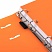 превью Тетрадь на кольцах А5 175×220 мм, 120 л., пластик, на липучке, с разделителями, BRAUBERG, Оранжевый