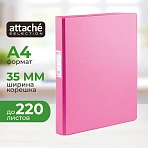Папка на 2-х кольцах Bantex картонная/пластиковая 35 мм розовая