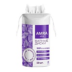 Ватные диски 50 шт., AMRA, двусторонние