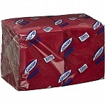 Салфетки бумажные Luscan Profi Pack 1-слойные (24×24 см, бордовые, 400 штук в упаковке)