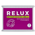 Ватные палочки 200 шт., RELUX, пакет